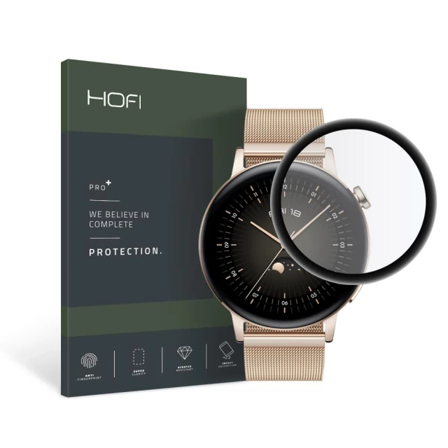Защитное стекло Hofi Hybrid Pro+ для Huawei Watch GT 3 42mm Black (9589046919213)