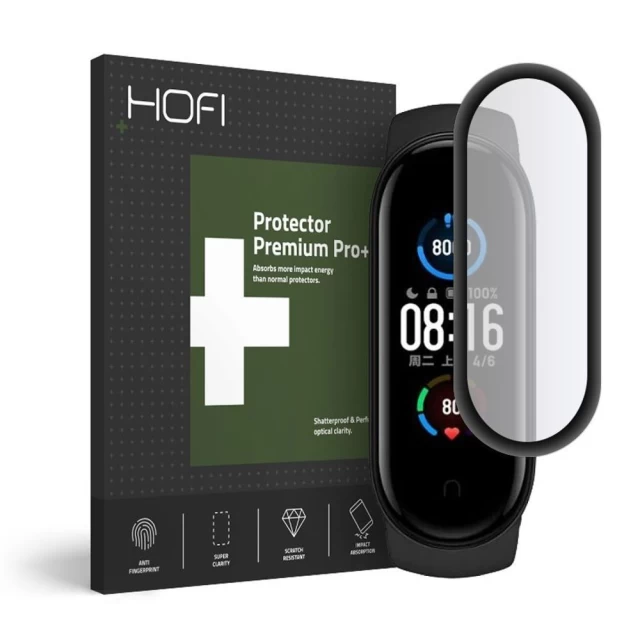 Защитное стекло Hofi Hybrid Glass для Xiaomi Mi Smart Band 5 Black (0795787712368)