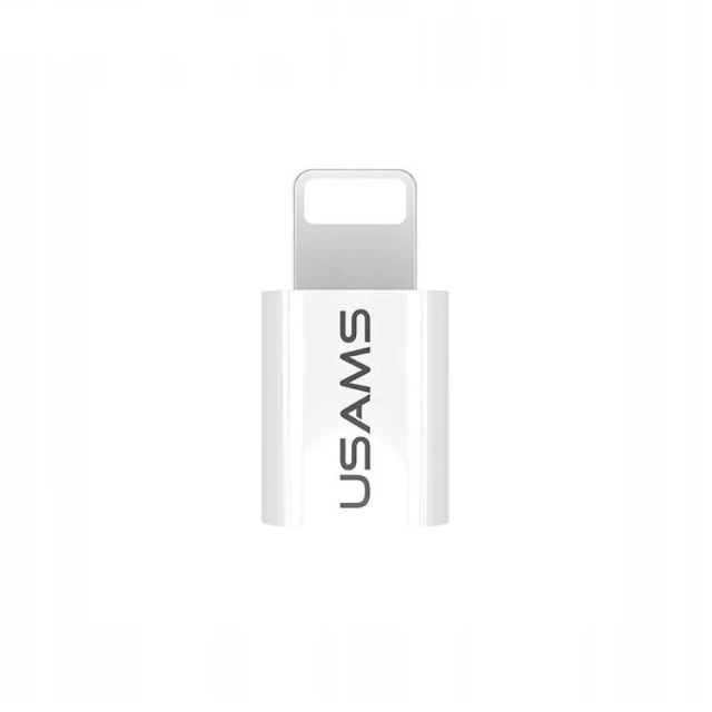 Адаптер Usams SJ014 Lightning to microUSB White (IPTMIC03)