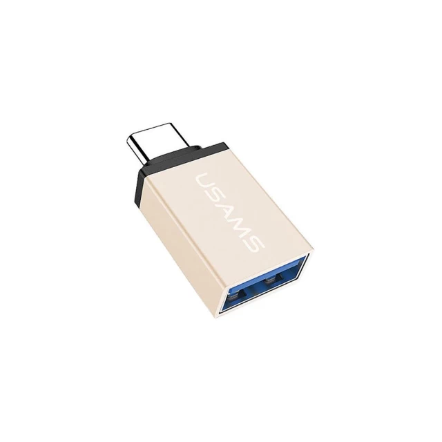 Адаптер Usams SJ028 OTG USB-C to USB-A 3.1 Gold (TCOTG02)
