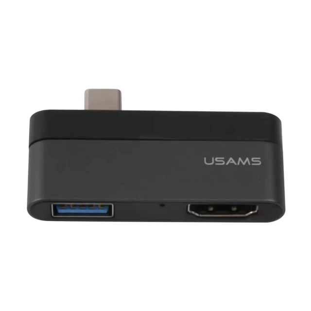 USB-хаб Usams SJ462 Mini HUB USB-C to USB-A | HDMI Grey (SJ462HUB01)