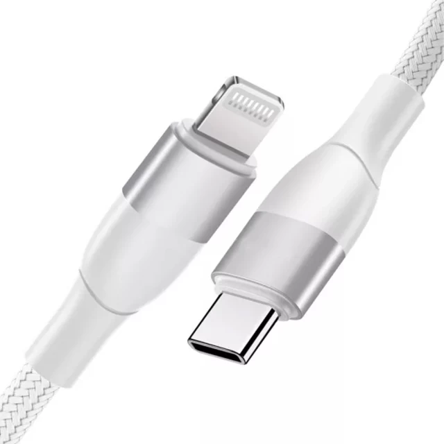 Кабель Usams SJ330 PD 60W FC USB-C to Lightning 1.2m White (SJ330USB01)