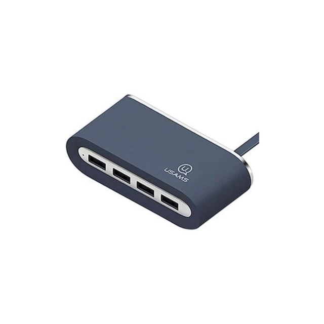 USB-хаб Usams SJ238 USB-A to 4xUSB-A 2.0 Blue (SJ238FX02)