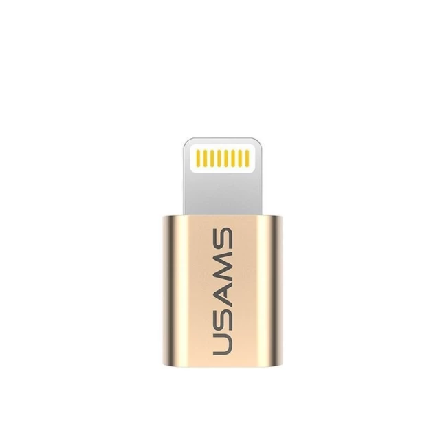 Адаптер Usams SJ014 Lightning to microUSB Gold (IPTMIC01)