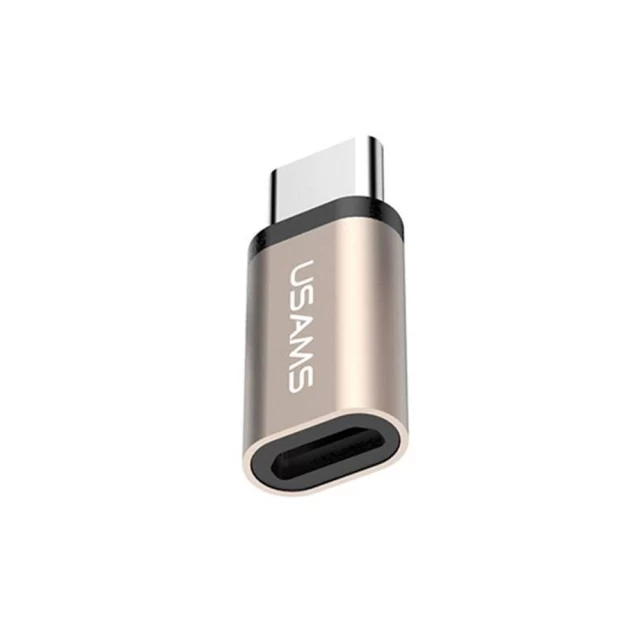 Адаптер Usams SJ021 USB-C to microUSB Gold (TCTMIC02)