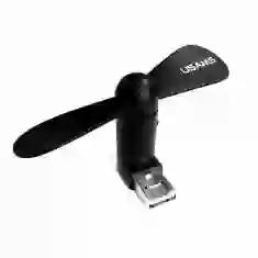 Портативный вентилятор Usams ZB021 2-in-1 USB | microUSB Black (UMMF01)