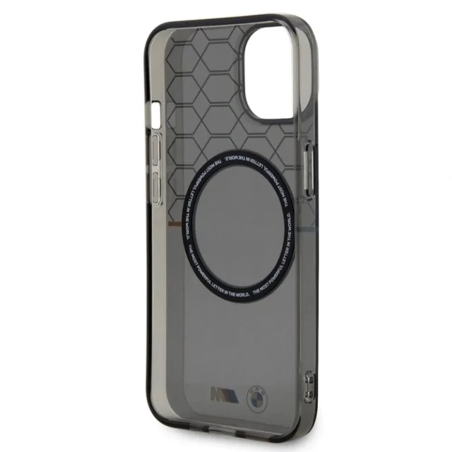 Чехол BMW Pattern для iPhone 15 | 14 | 13 Grey with MagSafe (BMW000761-0)