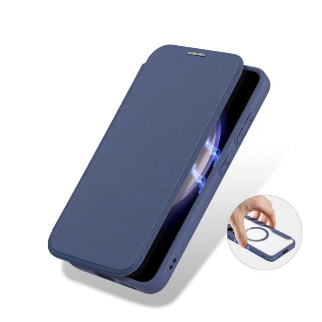 Чехол-книжка DUX DUCIS Skin X Pro для Samsung Galaxy S24 (S921) Blue with MagSafe (6934913021637)