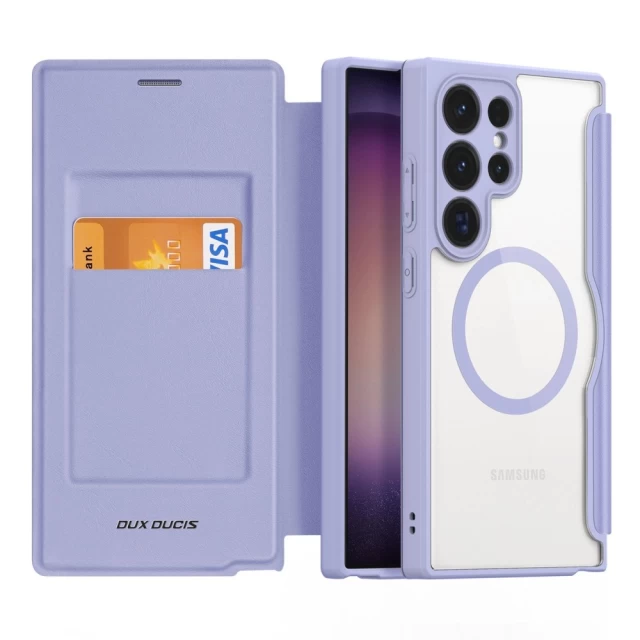 Чохол-книжка DUX DUCIS Skin X Pro для Samsung Galaxy S24 Ultra (S928) Purple with MagSafe (6934913021705)
