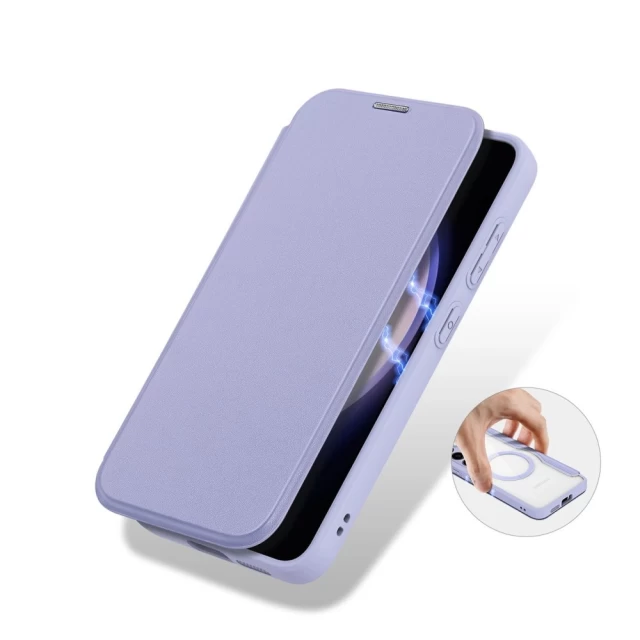 Чохол-книжка DUX DUCIS Skin X Pro для Samsung Galaxy S24 Plus (S926) Purple with MagSafe (6934913021675)