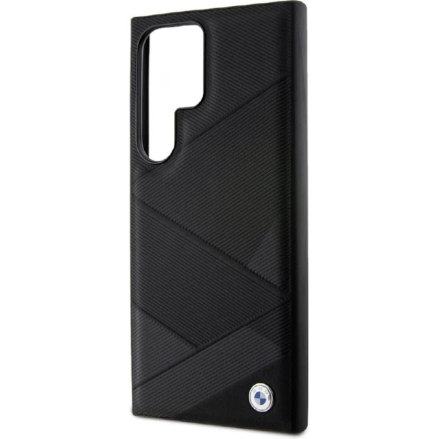 Чехол BMW Signature Leather Crossing Lines Pattern для Samsung Galaxy S24 Ultra (S928) Black (BMHCS24L23RCGPK)