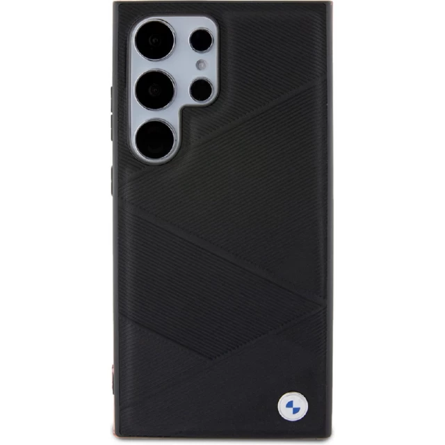 Чехол BMW Signature Leather Crossing Lines Pattern для Samsung Galaxy S24 Ultra (S928) Black (BMHCS24L23RCGPK)