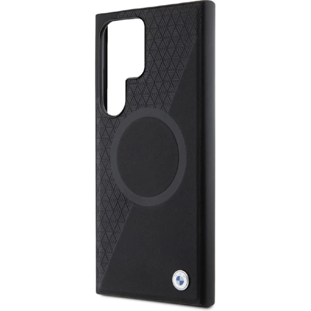 Чохол BMW Signature Leather Half Textured & Circle для Samsung Galaxy S24 Ultra (S928) Black with MagSafe (BMHMS24L23RTPK)