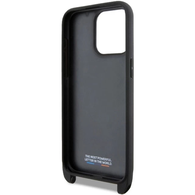 Чохол BMW M Edition Carbon Stripe & Strap для iPhone 15 | 14 | 13 Black (BMW000789-0)