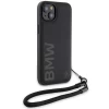 Чехол BMW Signature Leather Wordmark Cord для iPhone 15 | 14 | 13 Black (BMW000778-0)