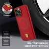 Чехол Ferrari Printed Ring для iPhone 15 Pro Max Red with MagSafe (FEHMP15XSBAR)