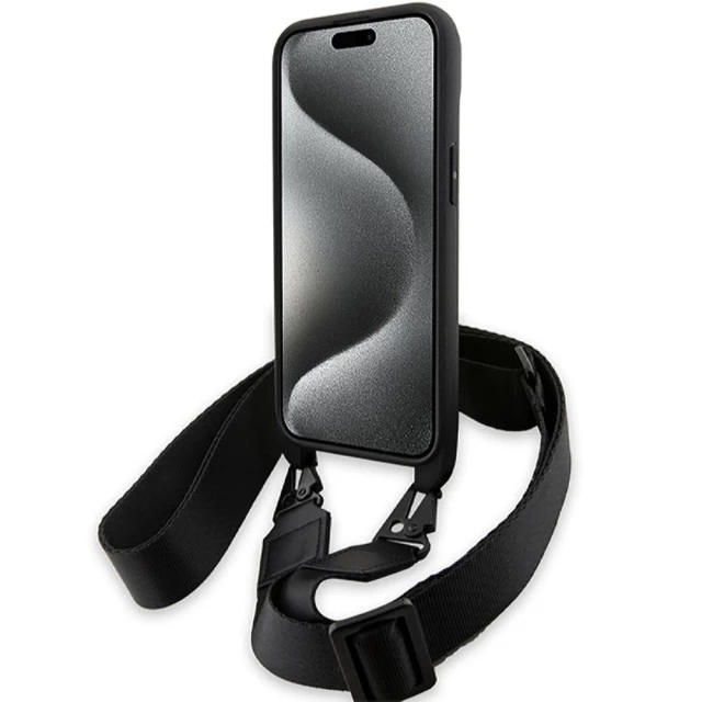 Чохол BMW M Edition Carbon Stripe & Strap для iPhone 15 Plus | 14 Plus Black (BMW000790-0)