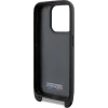 Чехол BMW M Edition Carbon Tricolor Lines & Strap для iPhone 15 Pro Black (BMW000795-0)