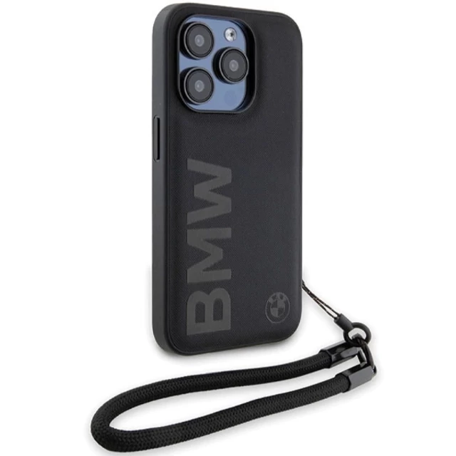 Чохол BMW Signature Leather Wordmark Cord для iPhone 15 Pro Max Black (BMW000781-0)
