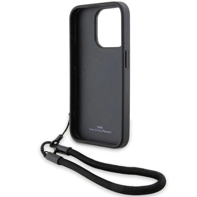 Чохол BMW Signature Leather Wordmark Cord для iPhone 15 Pro Max Black (BMW000781-0)