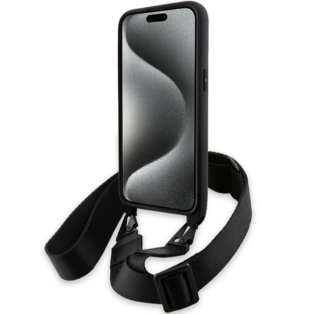 Чохол BMW M Edition Carbon Stripe & Strap для iPhone 15 Pro Black (BMW000791-0)