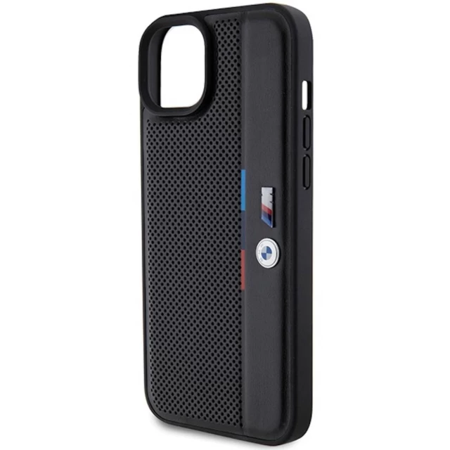 Чохол BMW Perforated Tricolor Line для iPhone 15 Plus | 14 Plus Black (BMW000783-0)