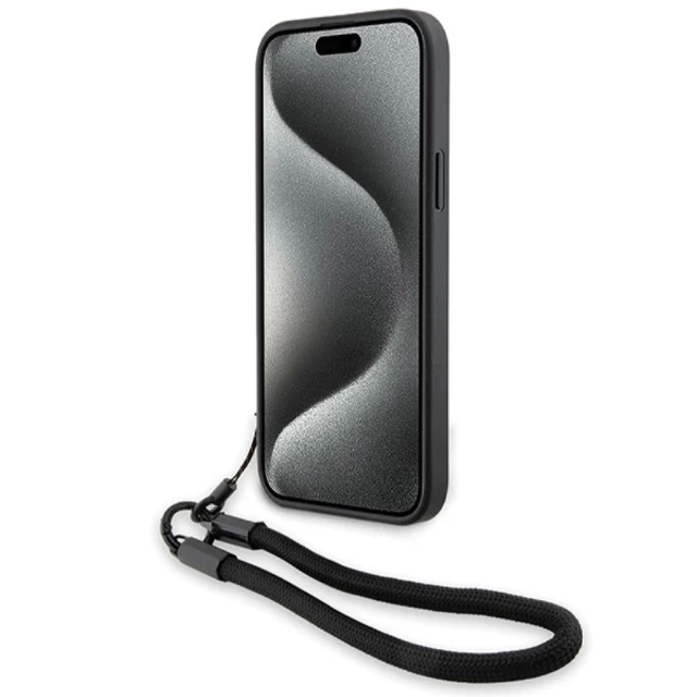 Чохол BMW Signature Leather Wordmark Cord для iPhone 15 Plus | 14 Plus Black (BMW000779-0)