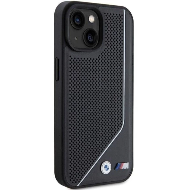 Чохол BMW Perforated Twisted Line для iPhone 15 | 14 | 13 Black with MagSafe (BMW000786-0)