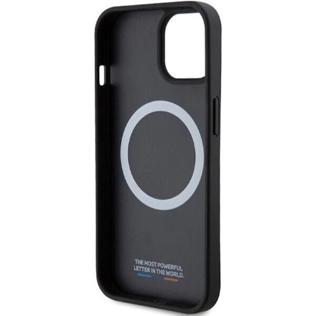 Чехол BMW Perforated Twisted Line для iPhone 15 | 14 | 13 Black with MagSafe (BMW000786-0)