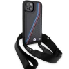 Чехол BMW M Edition Carbon Tricolor Lines & Strap для iPhone 15 | 14 | 13 Black (BMW000793-0)