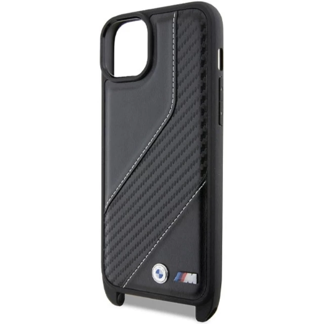 Чохол BMW M Edition Carbon Stripe & Strap для iPhone 15 Pro Max Black (BMW000792-0)