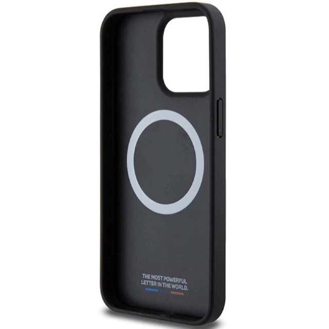 Чохол BMW Perforated Twisted Line для iPhone 15 Pro Black with MagSafe (BMW000787-0)