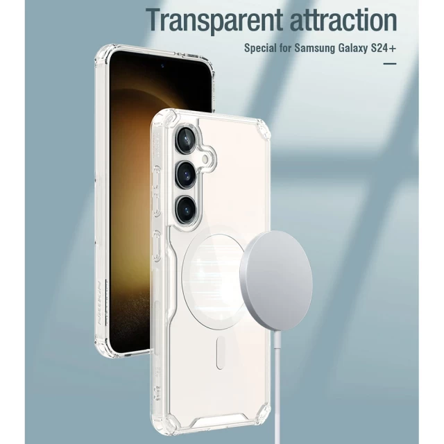 Чехол Nillkin Nature Pro для Samsung Galaxy S24 (S921) Transparent with MagSafe (6902048272828)