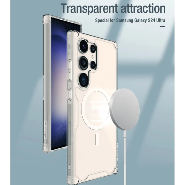 Чохол Nillkin Nature Pro для Samsung Galaxy S24 Ultra (S928) Transparent with MagSafe (6902048272842)