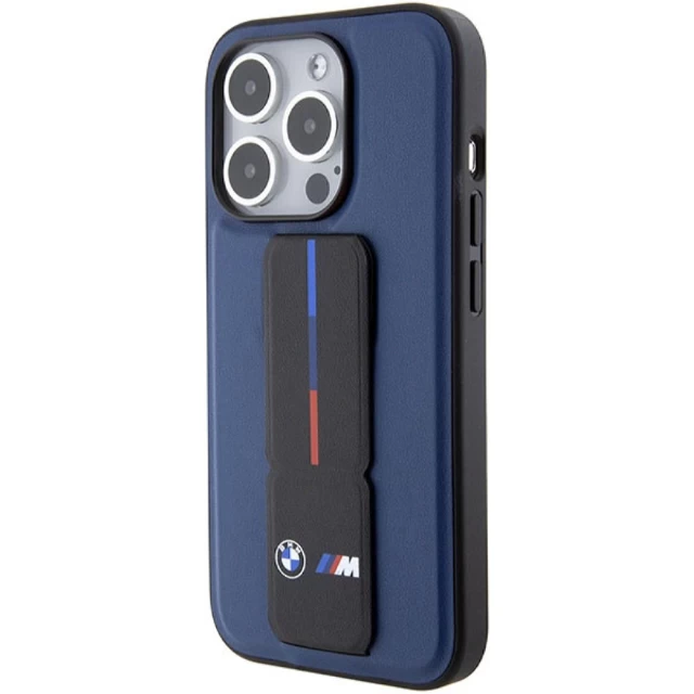 Чохол BMW M Grip Stand Bicolor для iPhone 15 Pro Navy (BMW000810-0)