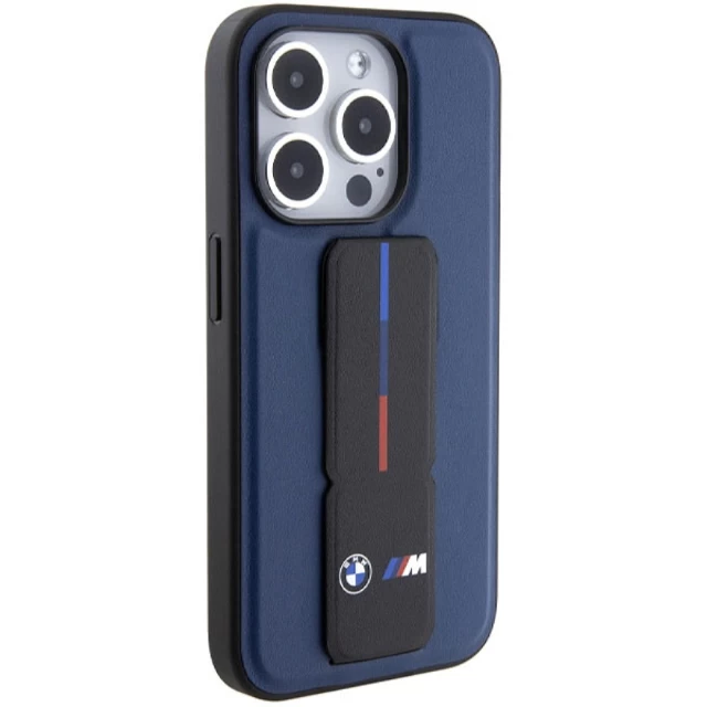 Чохол BMW M Grip Stand Bicolor для iPhone 15 Pro Navy (BMW000810-0)