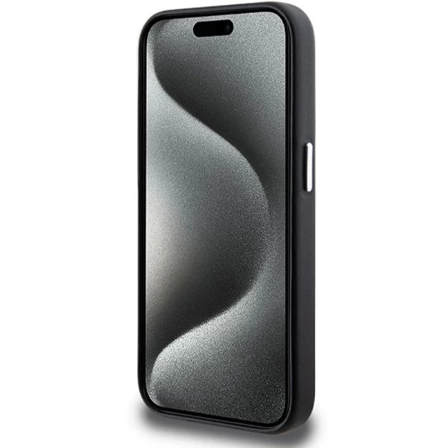 Чехол BMW Signature Wrapped Metal для iPhone 15 Pro Black with MagSafe (BMW000802-0)