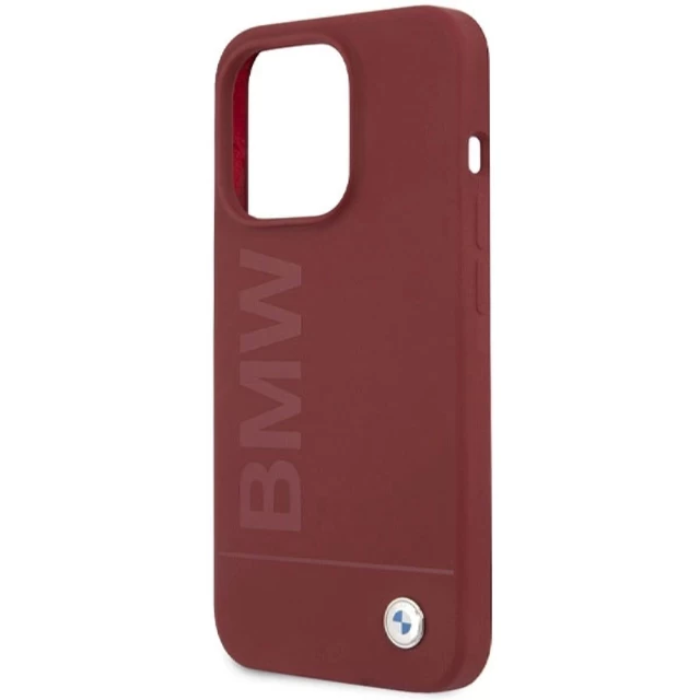 Чехол BMW Silicone Big Logo для iPhone 15 Pro Red with MagSafe (BMW000814-0)