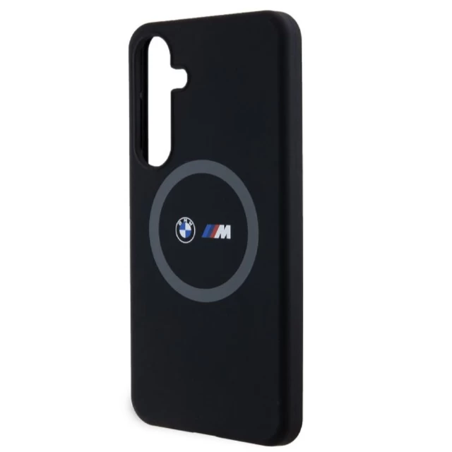 Чохол BMW M Silicone Printed Ring для Samsung Galaxy S24 Plus (S926) Black with MagSafe (BMW000805-0)