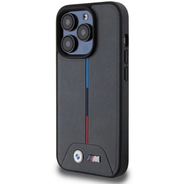 Чехол BMW M Quilted Tricolor для iPhone 15 Pro Grey with MagSafe (BMW000816-0)