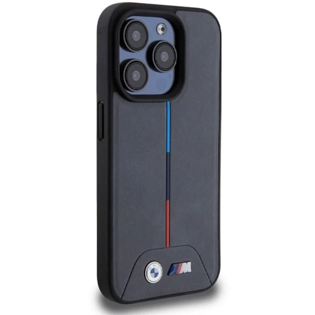 Чохол BMW M Quilted Tricolor для iPhone 15 Pro Grey with MagSafe (BMW000816-0)