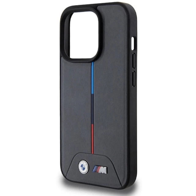 Чехол BMW M Quilted Tricolor для iPhone 15 Pro Grey with MagSafe (BMW000816-0)