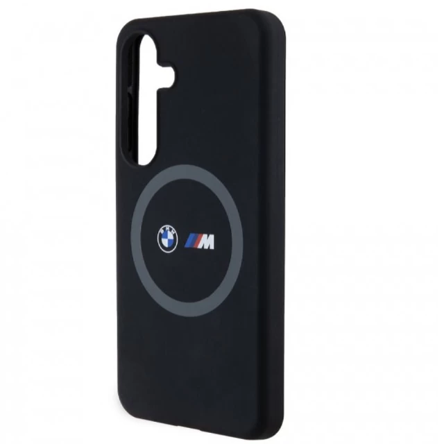 Чохол BMW M Silicone Printed Ring для Samsung Galaxy S24 (S921) Black with MagSafe (BMW000804-0)