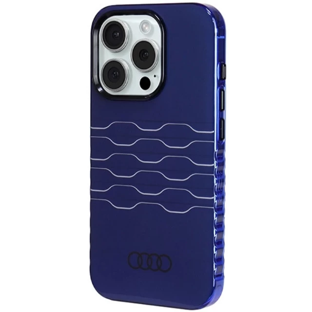 Чохол Audi IML MagSafe Case для iPhone 15 Pro Navy Blue with MagSafe (AU-MIP15P-A6/D3-BE)