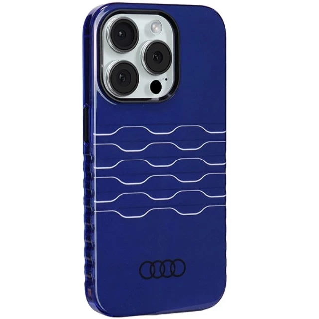 Чехол Audi IML MagSafe Case для iPhone 15 Pro Navy Blue with MagSafe (AU-MIP15P-A6/D3-BE)