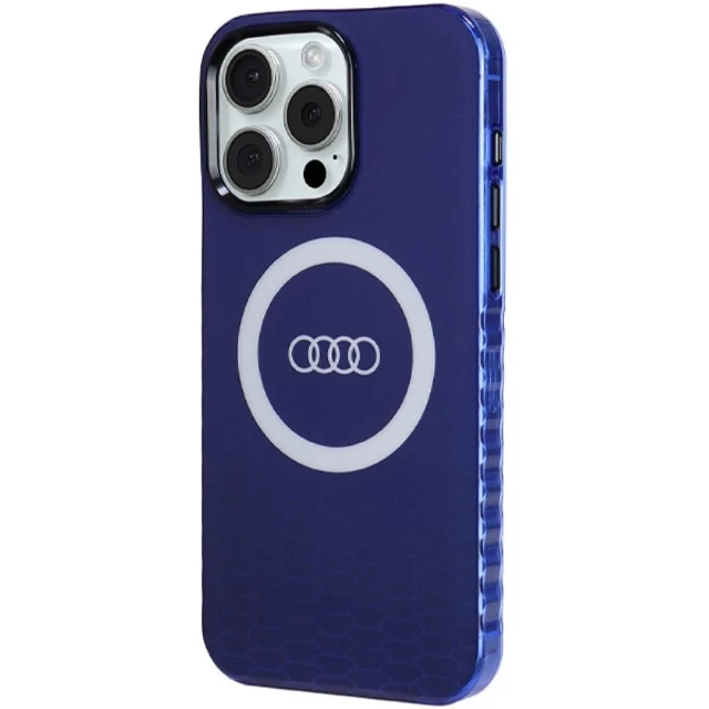 Чохол Audi IML Big Logo Case для iPhone 15 Pro Max Navy Blue with MagSafe (AU-IMLMIP15PM-Q5/D2-BE)