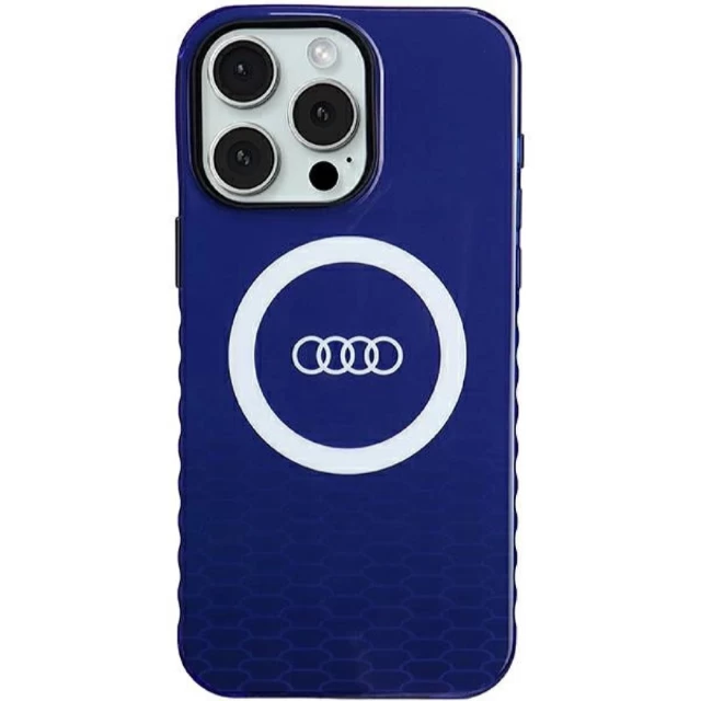 Чохол Audi IML Big Logo Case для iPhone 15 Pro Max Navy Blue with MagSafe (AU-IMLMIP15PM-Q5/D2-BE)