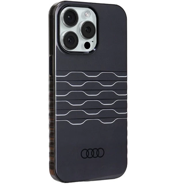 Чохол Audi IML MagSafe Case для iPhone 15 Pro Max Black with MagSafe (AU-MIP15PM-A6/D3-BK)