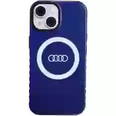 Чохол Audi IML Big Logo Case для iPhone 15 | 14 | 13 Navy Blue with MagSafe (AU-IMLMIP15-Q5/D2-BE)