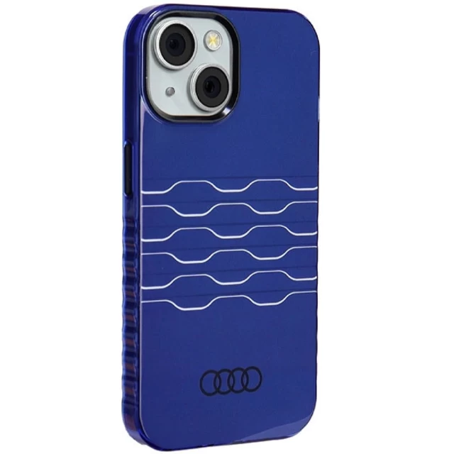 Чехол Audi IML MagSafe Case для iPhone 15 | 14 | 13 Navy Blue with MagSafe (AU-MIP15-A6/D3-BE)